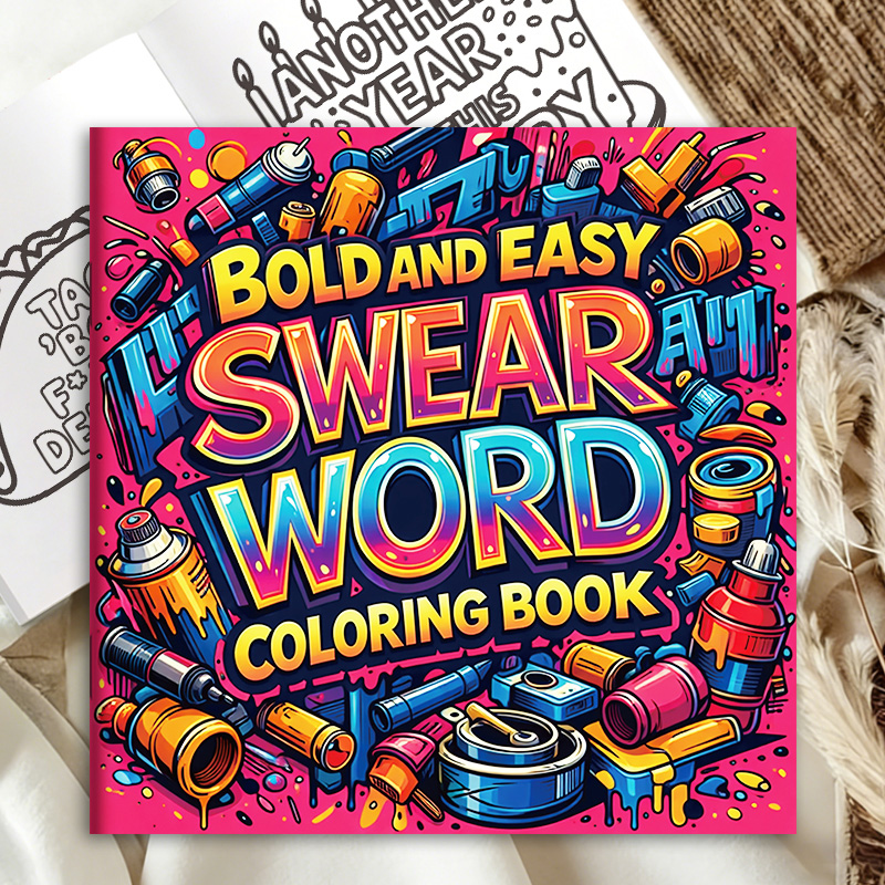 大人向けの塗り絵ブック。機知に富んだ創造的なデザイン、ユーモ - Adult Coloring Book Stress Relief のレビューと価格