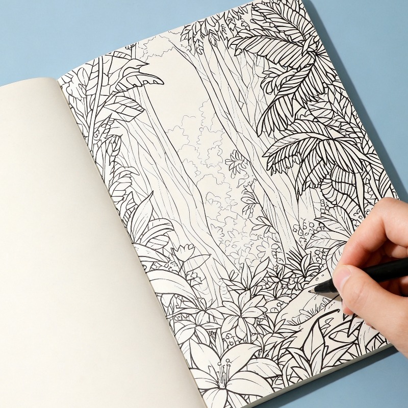 大人のためのストレス解消手描き落書きブック、宇宙/海/デザー - Adult Coloring Book Stress Relief のレビューと価格