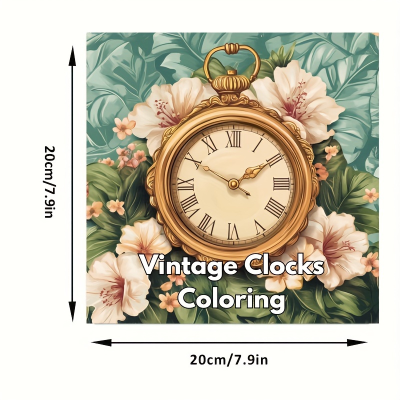 大人のストレス軽減のための28ページのヴィンテージ時計塗り絵 - Adult Coloring Book Stress Relief のレビューと価格