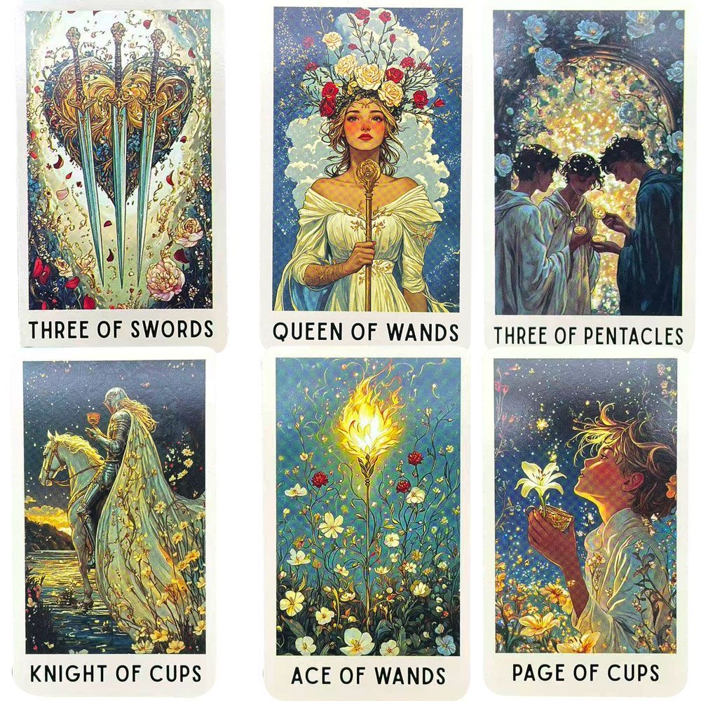 78枚の謎めいたブルームタロットカード、完全なオラクルデッキ - Tarot Deck With Guidebook のレビューと価格