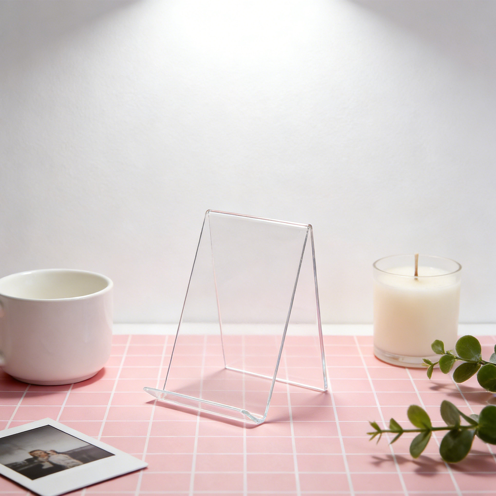 アクリル製ブックスタンド3点セット。透明な本棚型ディスプレイ - Clear Acrylic Book Stand Holder のレビューと価格